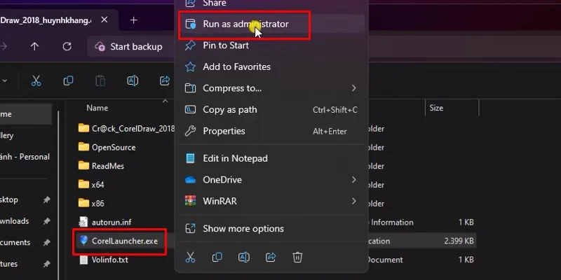 Cài Đặt CorelDRAW 2018 - Hướng Dẫn Đầy Đủ 11 chuột phải vào file Corellauncher.exe và chọn Run As Admin