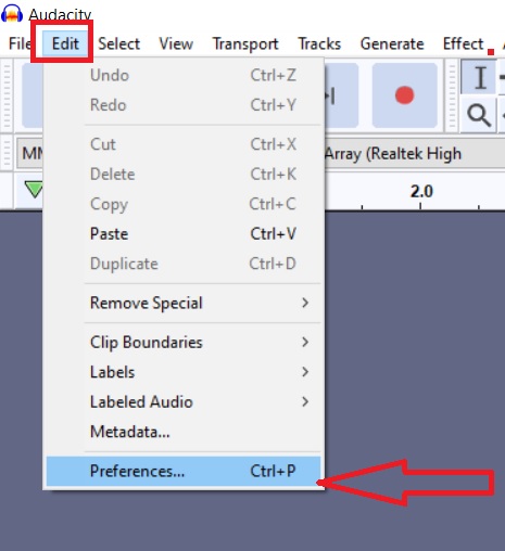 Vào File chọn Preferences Vào File chọn Preferences