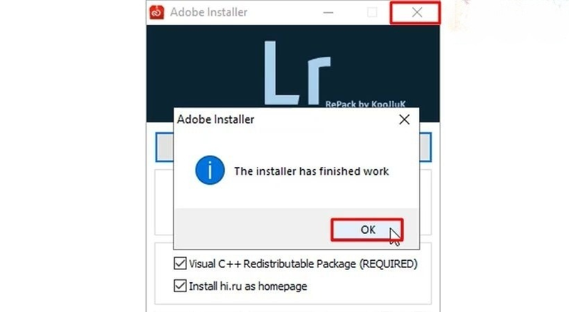 Hoàn thành quá trình cài đặt Adobe Lightroom Classic CC 2019 Hoàn thành quá trình cài đặt Adobe Lightroom Classic CC 2019